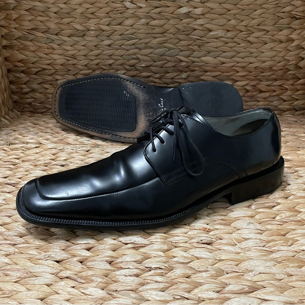 Kenneth Cole New York Men's Town Hall Oxford leather‎ dress shoes in black